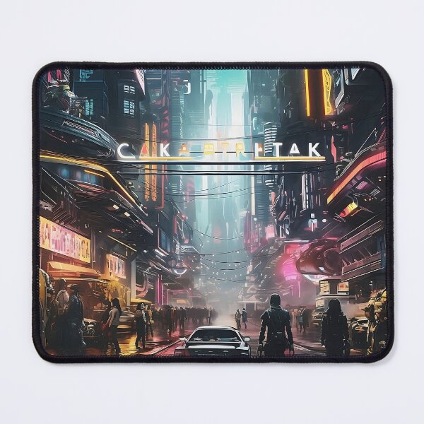 Item preview, Neon Drenched Cyberpunk Cityscape designed and sold by dcrc.