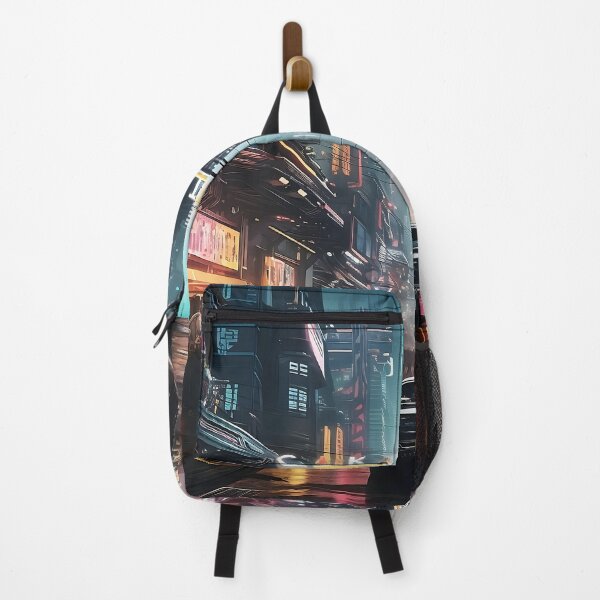 Item preview, Neon Drenched Cyberpunk Cityscape designed and sold by dcrc.