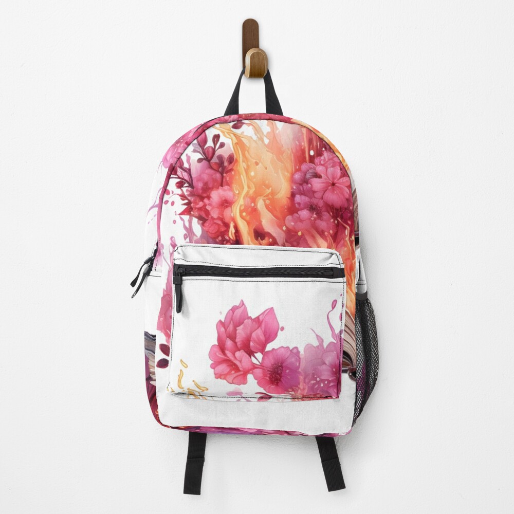 Discover Floral Fire Burn Book | Backpack