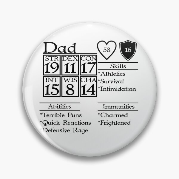 Item preview, DND Dad Statblock designed and sold by MuggzNMore.