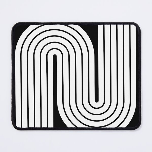 Item preview, 70s Retro Vintage Style Geometric Design 334 Black and White designed and sold by tonymagnerart.