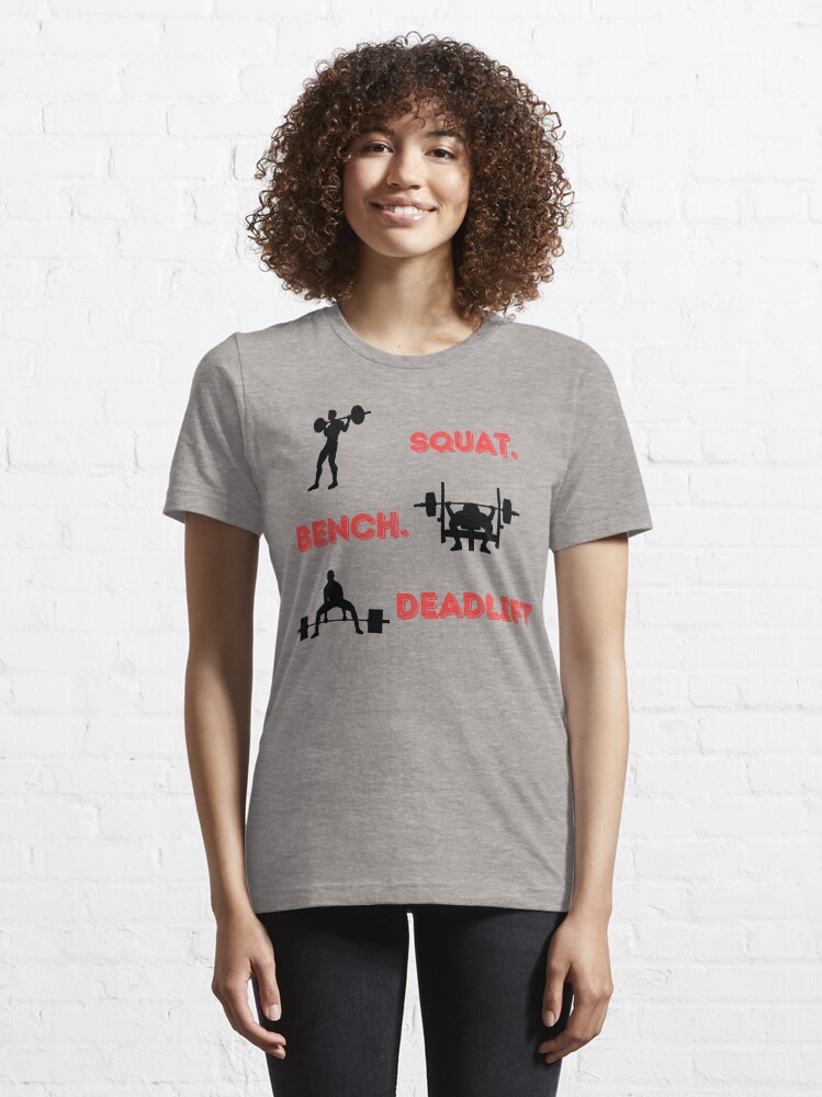 SBD Squat Bench Deadlift Essential T Shirt for Sale by TheGymZone Redbubble