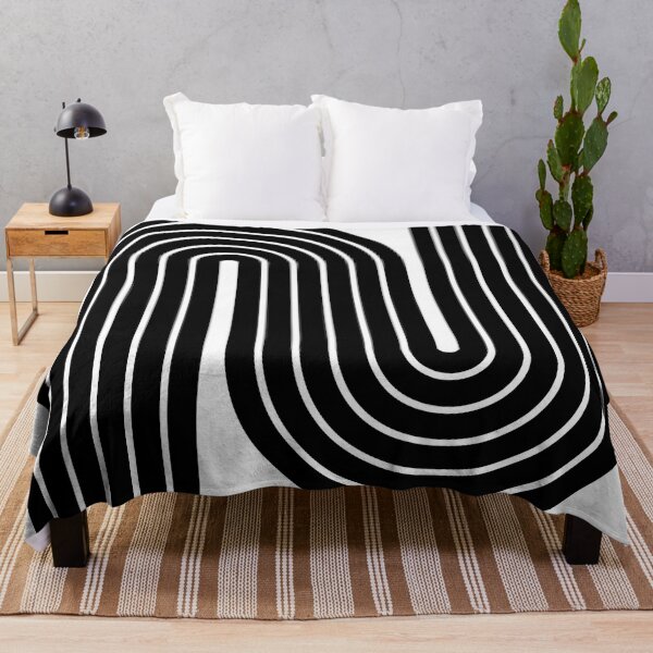Item preview, 70s Retro Vintage Style Geometric Design 335 Black and White designed and sold by tonymagnerart.