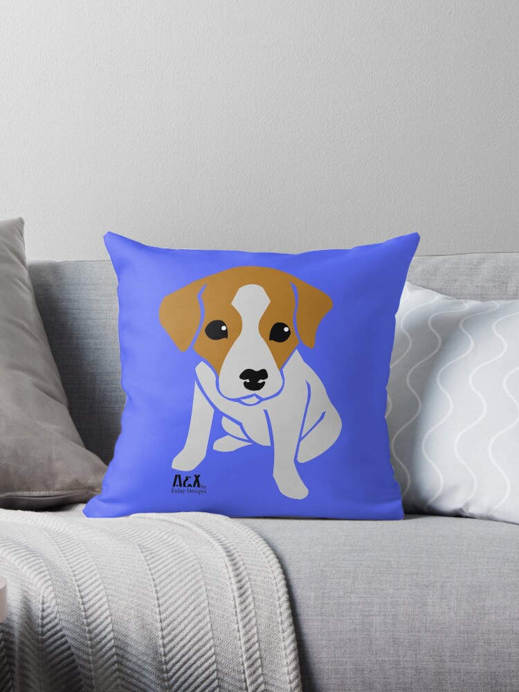 jack russell christmas pillow