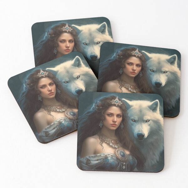 Item preview, Mysterious Queen and White Wolf designed and sold by Erika Kaisersot.