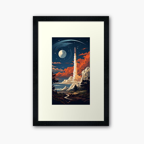 Item preview, A Rocket Ship Blasting Off Into Space designed and sold by alacaz.