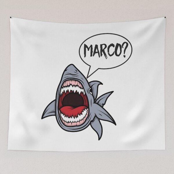 Item preview, Hungry Shark Playing Marco Polo   	 designed and sold by sntclrxe13.