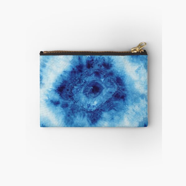 Item preview, Seamless tie-dye pattern of indigo color on white silk.  Shibori dyeing. designed and sold by lamarmarina.