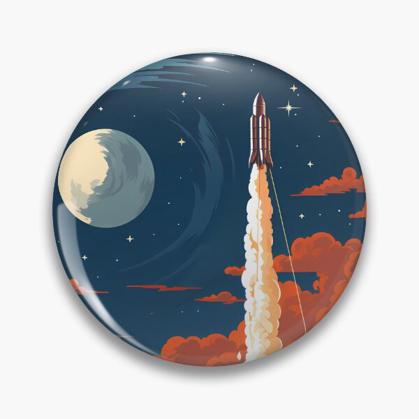 Item preview, A Rocket Ship Blasting Off Into Space designed and sold by alacaz.