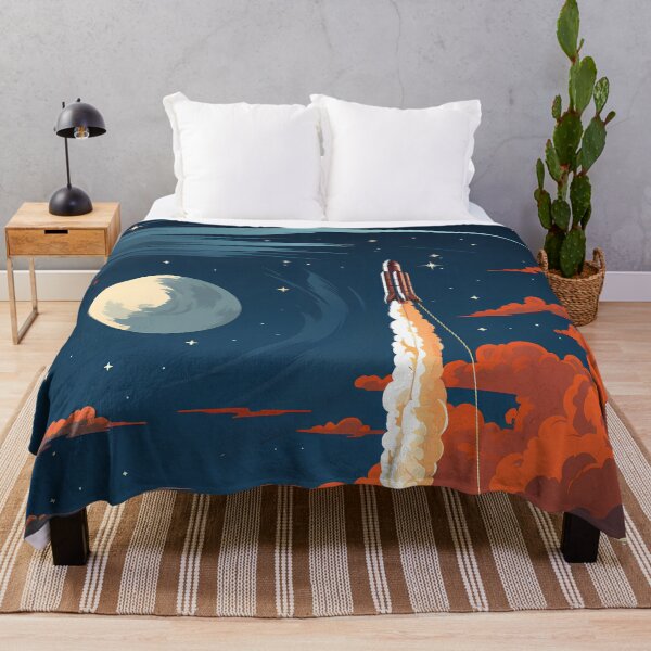 Item preview, A Rocket Ship Blasting Off Into Space designed and sold by alacaz.