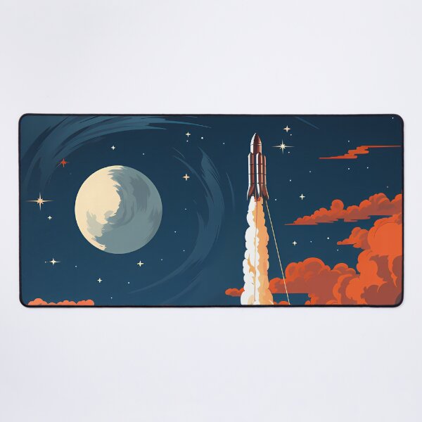 Item preview, A Rocket Ship Blasting Off Into Space designed and sold by alacaz.