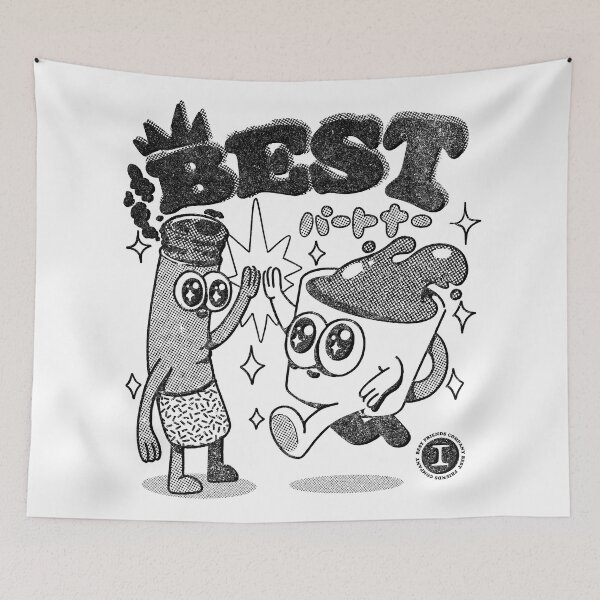 Item preview, Best Friends - Coffee and Cigarette designed and sold by Ilustrata®.