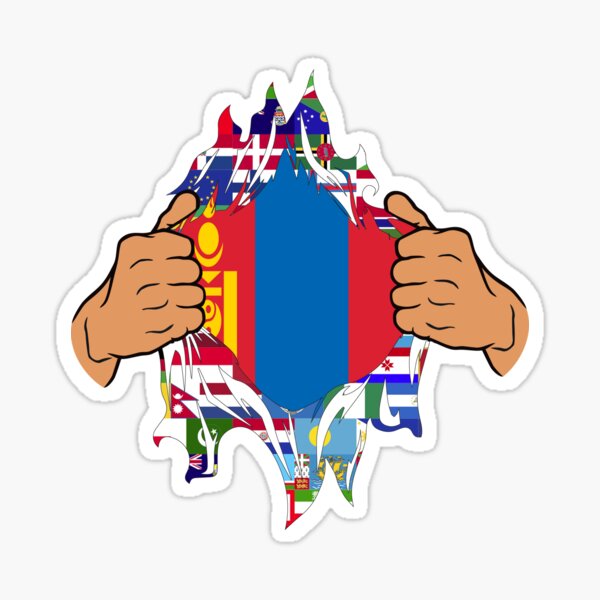 Aperçu de l'œuvre Drapeau de la Mongolie, fier mongol créée et vendue par Flags &  Maps.