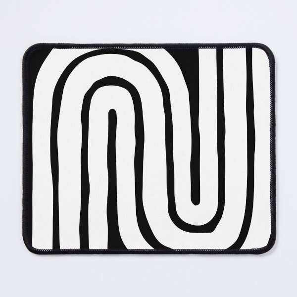 Item preview, 70s Retro Vintage Style Geometric Design 336 Black and White designed and sold by tonymagnerart.