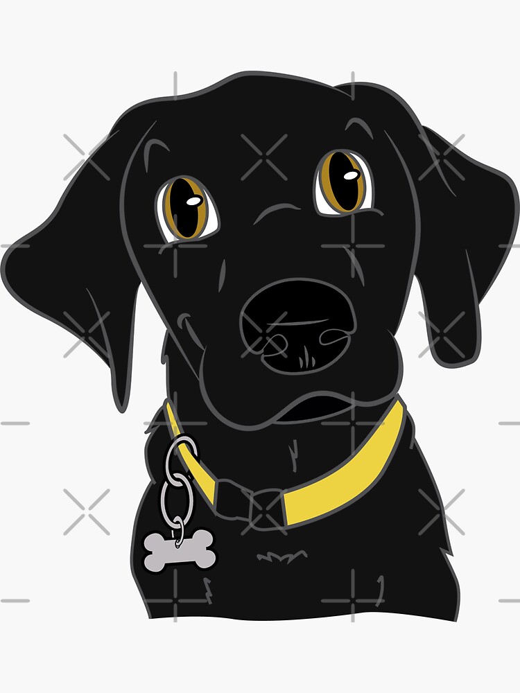 Thumbnail 3 of 3, Sticker, Black Lab designed and sold by MADDesigns12.