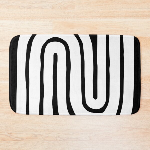 Item preview, 70s Retro Vintage Style Geometric Design 336 Black and White designed and sold by tonymagnerart.