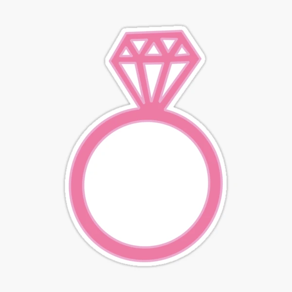 Diamond ring sticker Sticker for Sale by Mhea