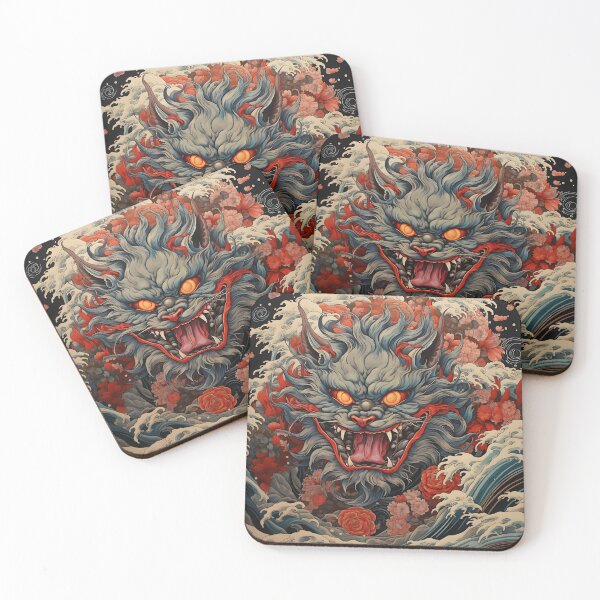 Item preview, Grey/Red Cat Yokai designed and sold by dcrc.