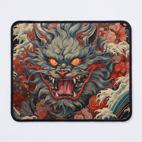 Item preview, Grey/Red Cat Yokai designed and sold by dcrc.