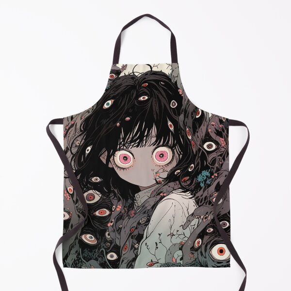 Item preview, Creepy Haunted Anime Girl Surrounded by Eyes designed and sold by bubblegoth.