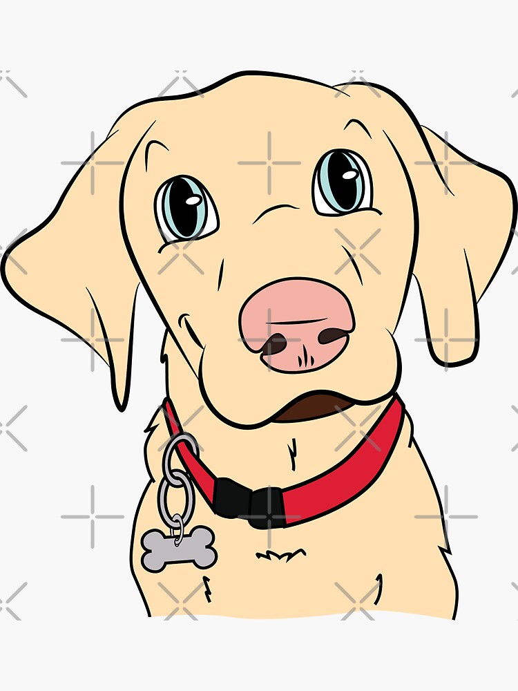Thumbnail 3 of 3, Sticker, Yellow Lab designed and sold by MADDesigns12.