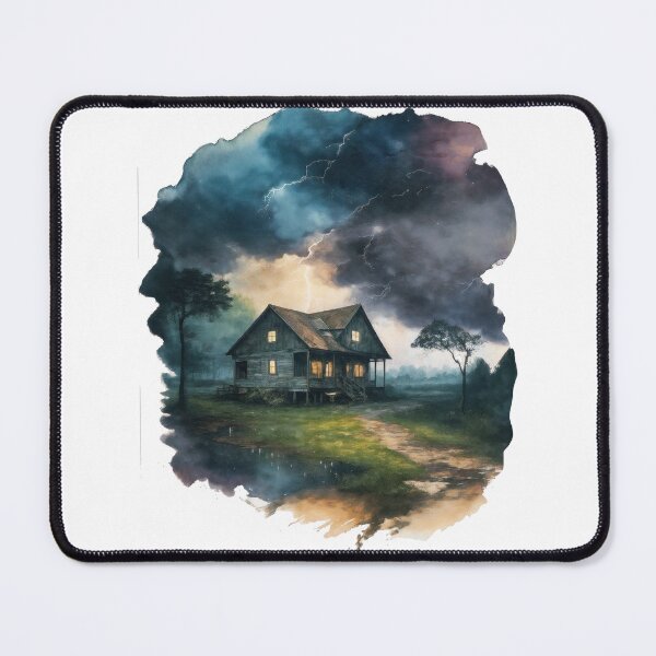 Item preview, Stormy Retreat: A Wooden Haven Braving Nature's Fury designed and sold by zax454.