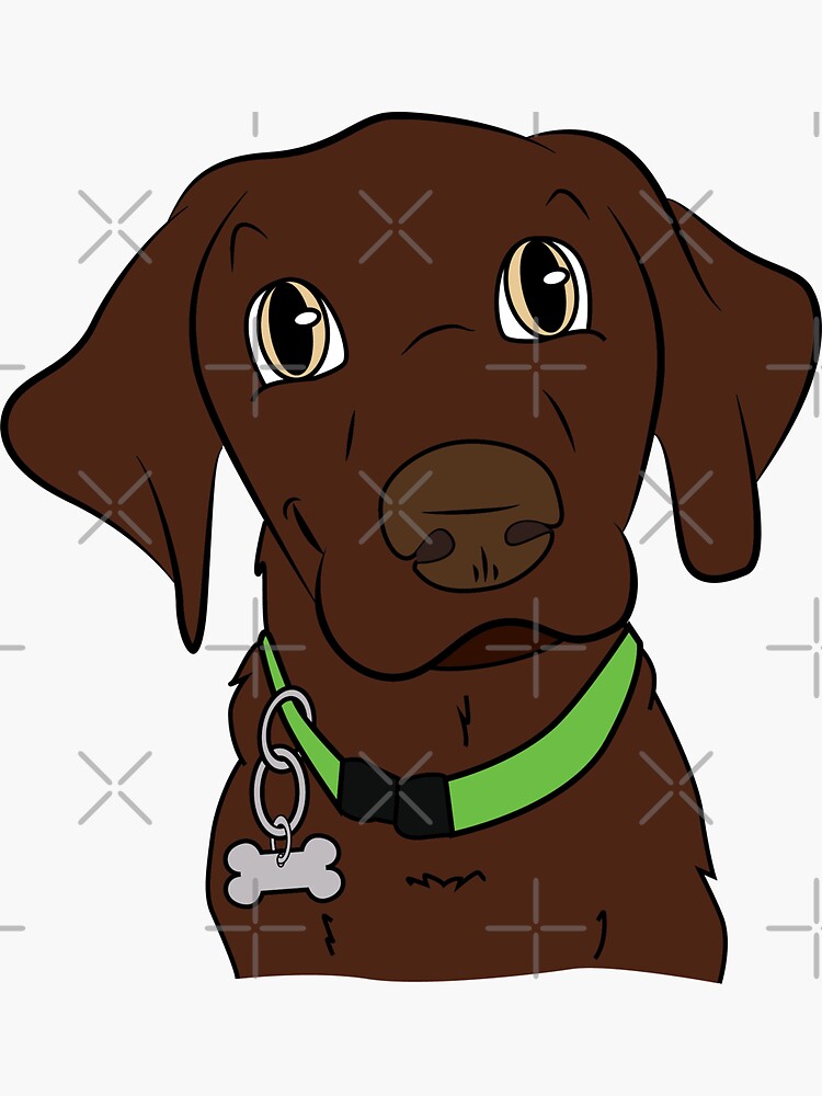 Thumbnail 3 of 3, Sticker, Chocolate Lab designed and sold by MADDesigns12.