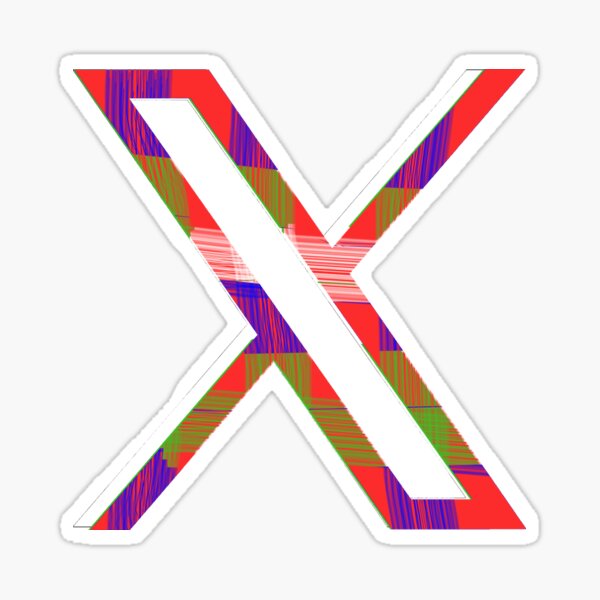 x.com white new logo, (old twitter) Sticker for Sale by LEOEXPRESS