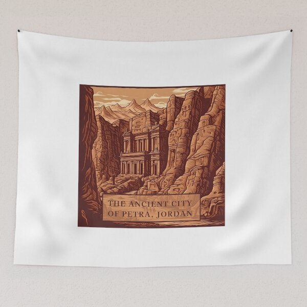 Item preview, The Ancient City of Petra, Jordan illustration designed and sold by KristinaNEL.