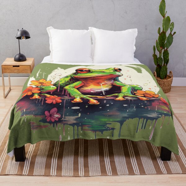 Aperçu de l'œuvre Enchanting Froggy, grenouille majestueuse créée et vendue par PrintDesignLab.