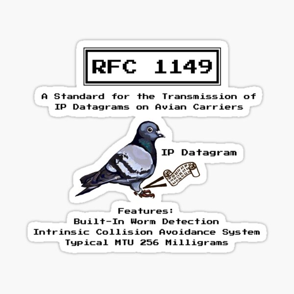 Item preview, RFC 1149 designed and sold by redbubbel.