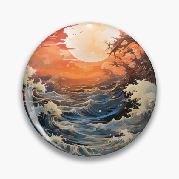 Artikelvorschau, Ocean Wave at Sunset entworfen und verkauft von Wandering Mind.