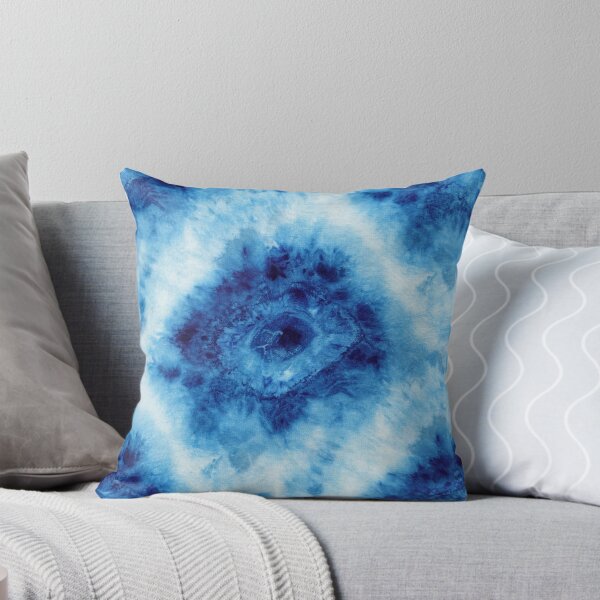 Item preview, Seamless tie-dye pattern of indigo color on white silk.  Shibori dyeing. designed and sold by lamarmarina.