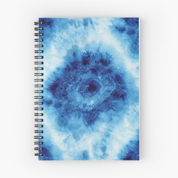Item preview, Seamless tie-dye pattern of indigo color on white silk.  Shibori dyeing. designed and sold by lamarmarina.