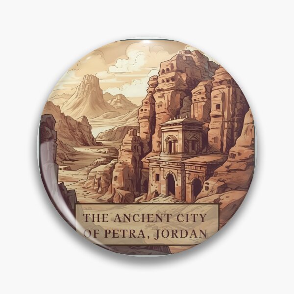 Item preview, The Ancient City of Petra, Jordan handsome illustration designed and sold by KristinaNEL.