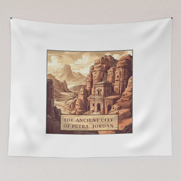Item preview, The Ancient City of Petra, Jordan handsome illustration designed and sold by KristinaNEL.
