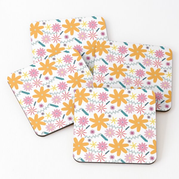 Item preview, Yellow and pink tiny flowers pattern designed and sold by Chirayu1111.