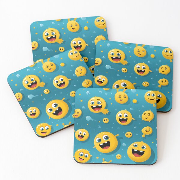 Item preview, Goofy Smiley Emojis Pattern designed and sold by TheMerch-er.