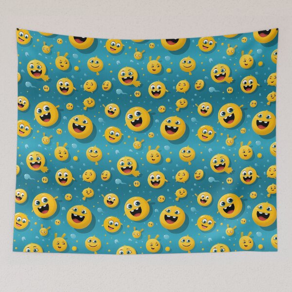 Item preview, Goofy Smiley Emojis Pattern designed and sold by TheMerch-er.