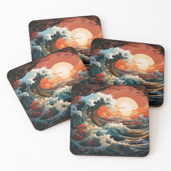 Artikelvorschau, Ocean Wave at Sunset II entworfen und verkauft von FinleyDel.