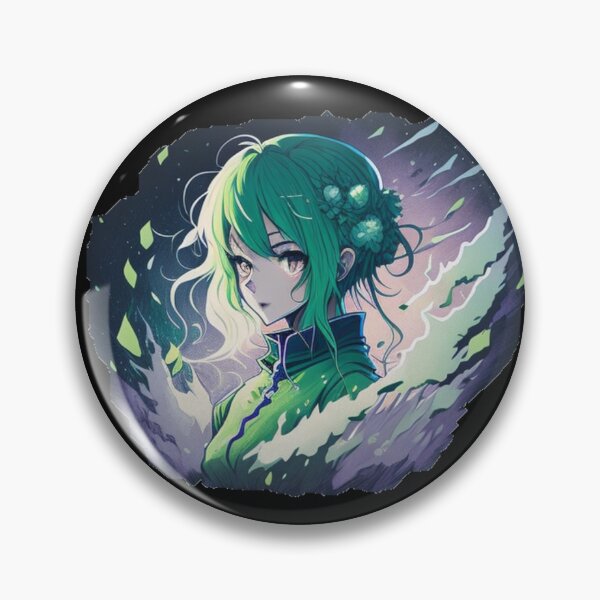 Item preview, green hair anime girl designed and sold by GlunmanStore.