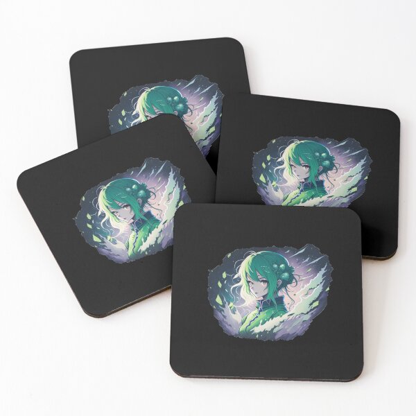 Item preview, green hair anime girl designed and sold by GlunmanStore.