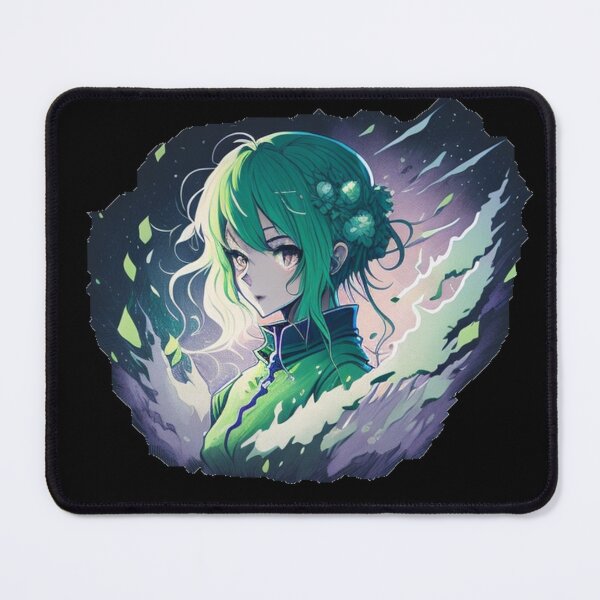 Item preview, green hair anime girl designed and sold by GlunmanStore.