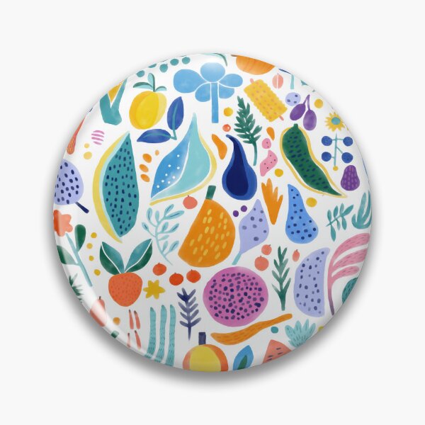 Item preview, Vibrant harvest - Semi-Abstract Leaf, Fruit, and Veg Pattern designed and sold by LucyFaulke.