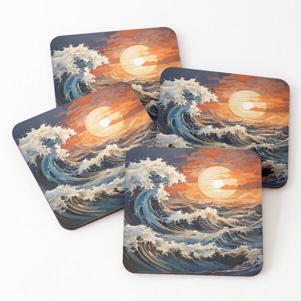 Artikelvorschau, Ocean Wave at Sunset III entworfen und verkauft von FinleyDel.