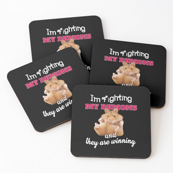 Item preview, Im fighting my demons and they are winning word art meme designed and sold by MCreativeStore.