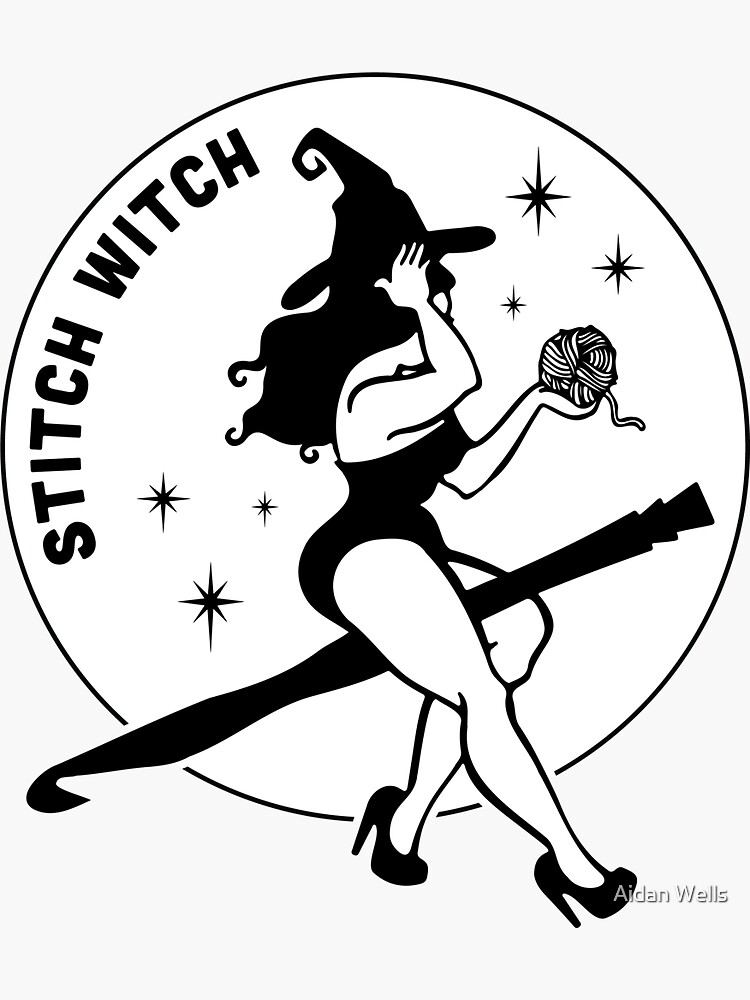 Stitch Witch Crochet Sticker for Sale by Aidan Wells