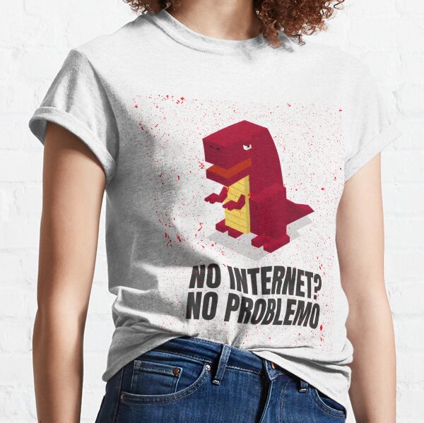 TRex Run No Wifi No Internet Connection Google Dinosaur Game shirt