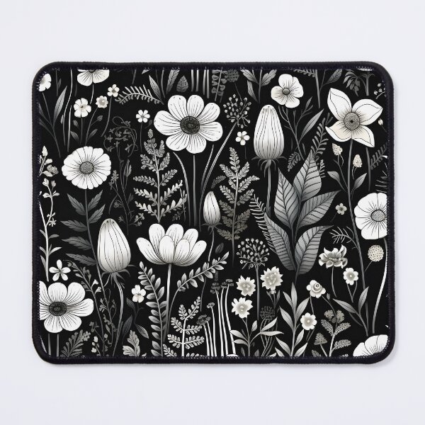 Item preview, Wild flowers black & white designed and sold by grebie.