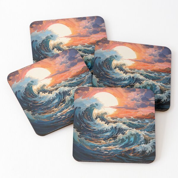Item preview, Ocean Wave at Sunset V designed and sold by FinleyDel.